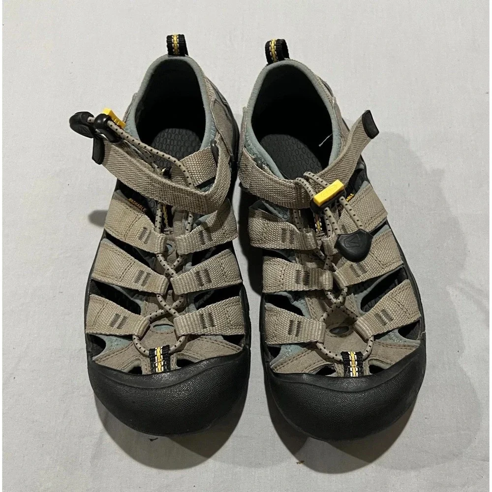 Keen Newport H2 Shoes Kids Tan Gray Sandals Water Closed Toe Washable Sz Youth 4